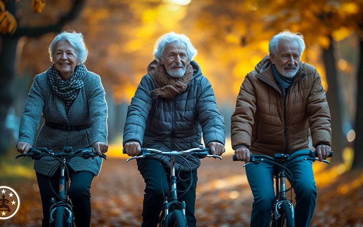 Wie man Fitness in den Alltag integrieren kann - Fahrrad fahren Laufen Bewegung Fit mit über 50